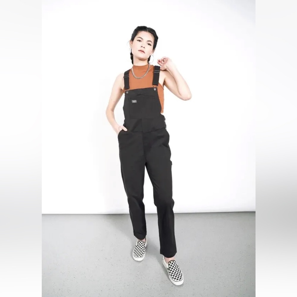 NWT Wildfang Essential Overall . Sz Medium Black w Black Stitches $158